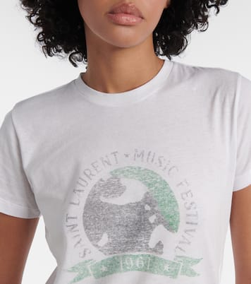 T-shirt Music Festival en coton | Saint Laurent
