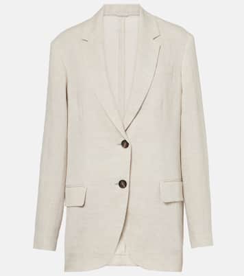 Blazer in misto lino | Brunello Cucinelli