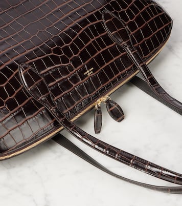 Croc-effect leather tote bag | Toteme