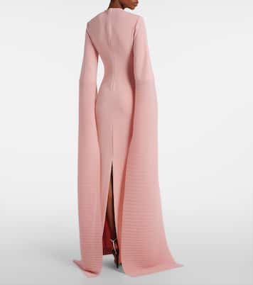 Robe longue Naomi en crêpe | Solace London