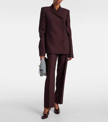 Callen wool and silk straight pants | Khaite