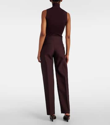 Callen wool and silk straight pants | Khaite