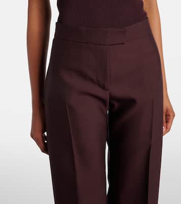 Callen wool and silk straight pants | Khaite