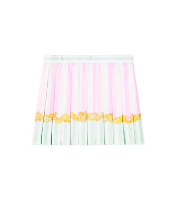 Falda de sarga plisada a rayas | Versace Kids