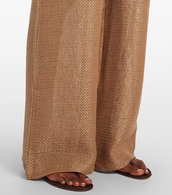 Pantalon ample Stella en lin mélangé à sequins | Leset