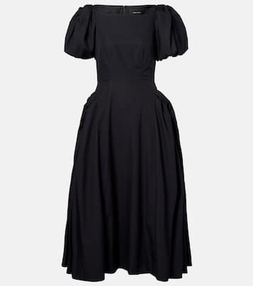 Puff-sleeve cotton poplin midi dress | Simone Rocha