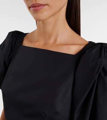 Puff-sleeve cotton poplin midi dress | Simone Rocha
