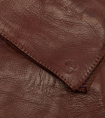 Cashmere and silk-lined leather gloves | Loro Piana