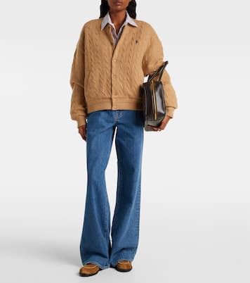 Cable-knit wool and cashmere bomber jacket | Polo Ralph Lauren