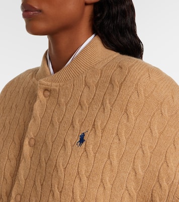 Cable-knit wool and cashmere bomber jacket | Polo Ralph Lauren