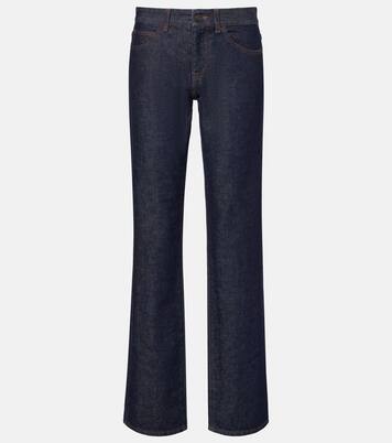 Carlyl mid-rise straight jeans | The Row