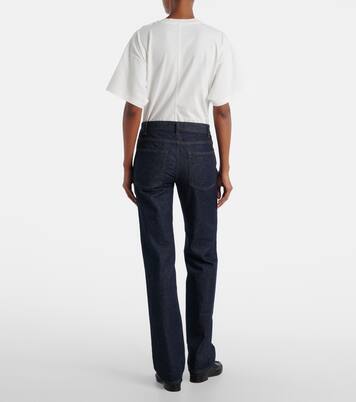 Carlyl mid-rise straight jeans | The Row