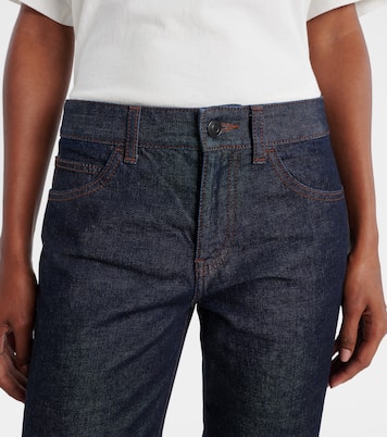 Carlyl mid-rise straight jeans | The Row