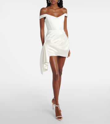 Bridal cotton and silk satin bustier dress | Alex Perry