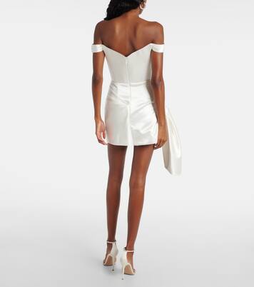 Bridal cotton and silk satin bustier dress | Alex Perry