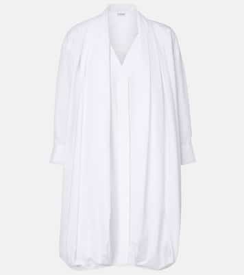 Draped cotton poplin shirt dress | Loewe
