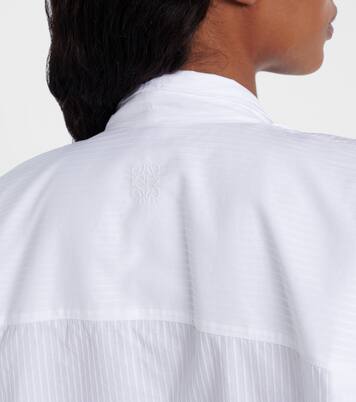 Draped cotton poplin shirt dress | Loewe