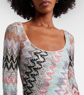 Zigzag lamé maxi dress | Missoni