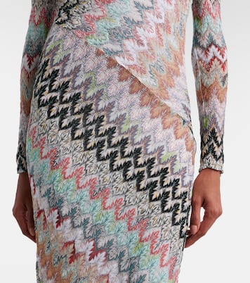 Zigzag lamé maxi dress | Missoni
