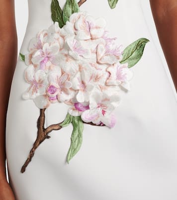 Rayna floral-appliqué bustier dress | Leo Lin