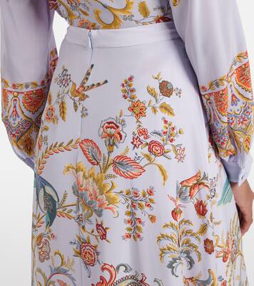 Gonna lunga in seta con stampa | Etro