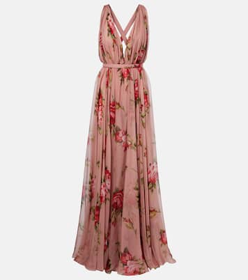 Floral silk chiffon gown | Dolce&Gabbana