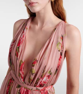 Floral silk chiffon gown | Dolce&Gabbana