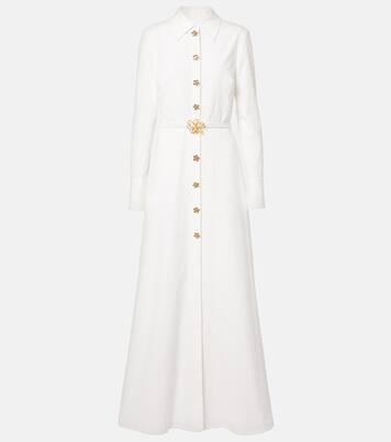 Belted cotton poplin shirt dress | Oscar de la Renta