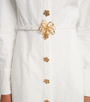 Belted cotton poplin shirt dress | Oscar de la Renta