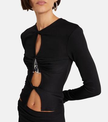 Cutout ribbed-knit top | Christopher Esber
