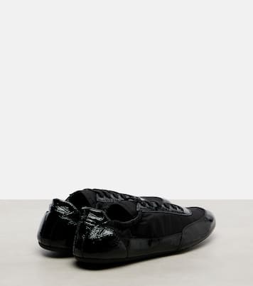 Collapse Re-Nylon and leather sneakers | Prada