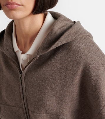 Felpa con cappuccio Lilia in cashmere con zip | Lisa Yang