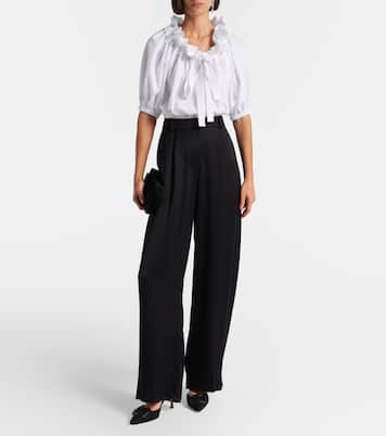 Top raccourci à volants de coton | Patou