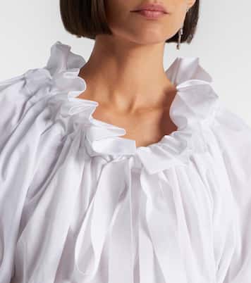 Top raccourci à volants de coton | Patou