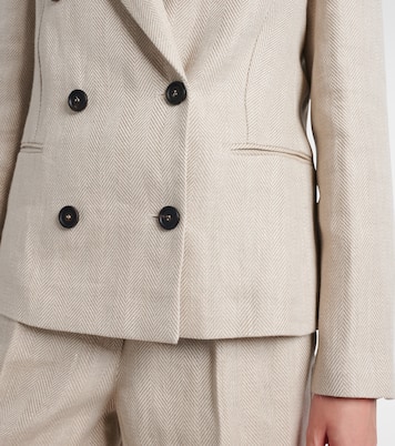 Blazer aus Leinen und Baumwolle | Brunello Cucinelli