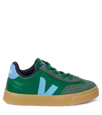 Volley suede-trimmed leather sneakers | Veja Kids