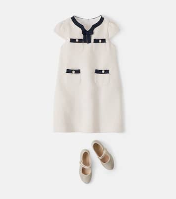 Bow-detail tweed dress | Patachou