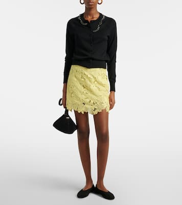 تنورة قصيرة من الدانتيل بطبعات الورود Bora | Sportmax