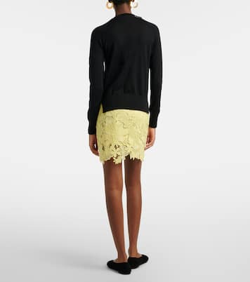 تنورة قصيرة من الدانتيل بطبعات الورود Bora | Sportmax