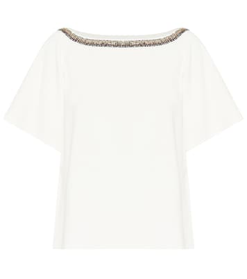Embroidered compact-knit top | Stella McCartney
