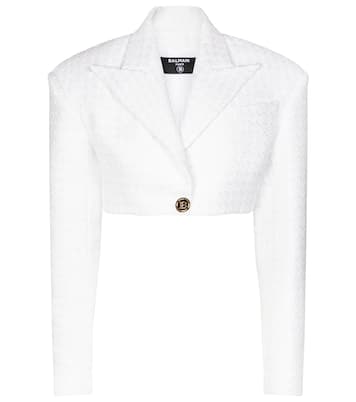 Blazer de tweed en mezcla de algodón | Balmain