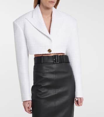 Blazer de tweed en mezcla de algodón | Balmain