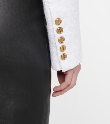 Blazer de tweed en mezcla de algodón | Balmain