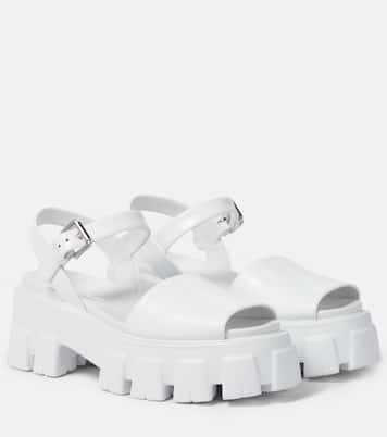 Sandali in pelle con platform | Prada