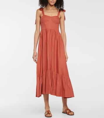 Midikleid Georgia aus einem Leinengemisch | Simkhai