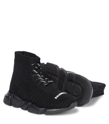 Speed lace up sneakers in black Balenciaga Kids Mytheresa