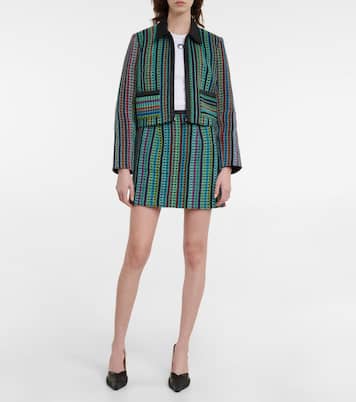 Checked cotton terry miniskirt | Marine Serre