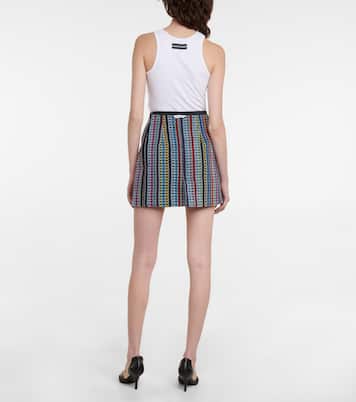 Checked cotton terry miniskirt | Marine Serre
