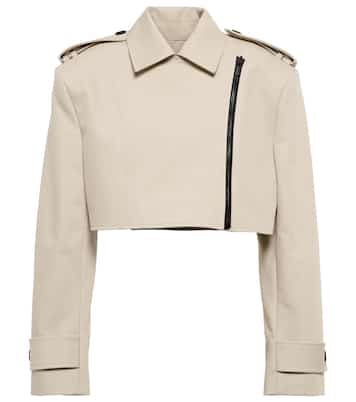 Mahis cropped cotton biker jacket | The Mannei