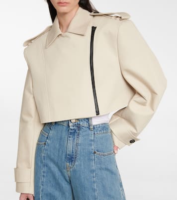 Mahis cropped cotton biker jacket | The Mannei